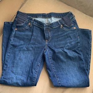 Womens maternity jeans, dark wash, gap best girlfriend size 29